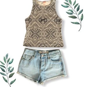 Brandy Melville High Rise Jean Shorts